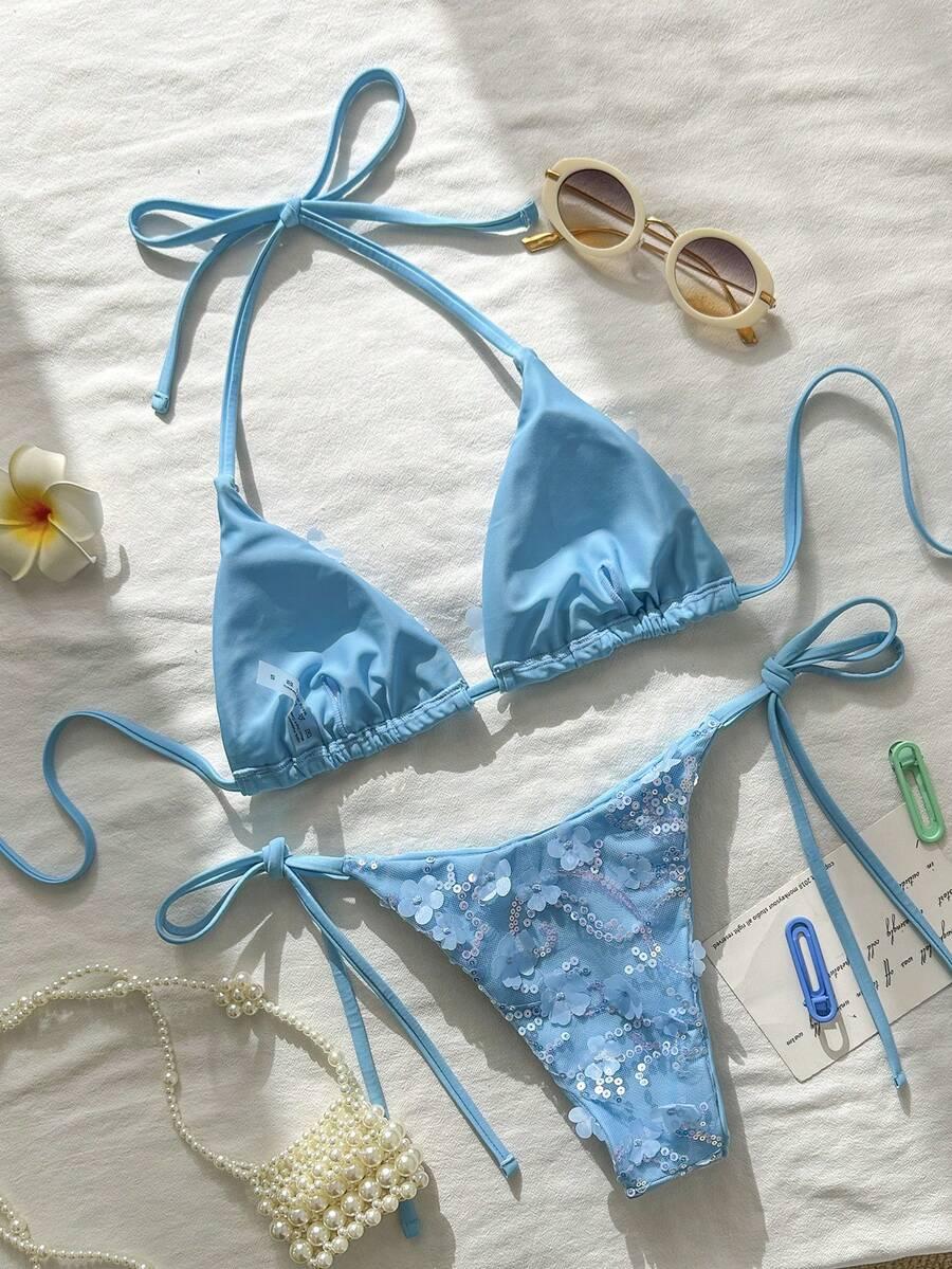 SHEIN DWUCZĘŚCIOWY KOSTIUM KĄPIELOWY BIKINI S09__XXS