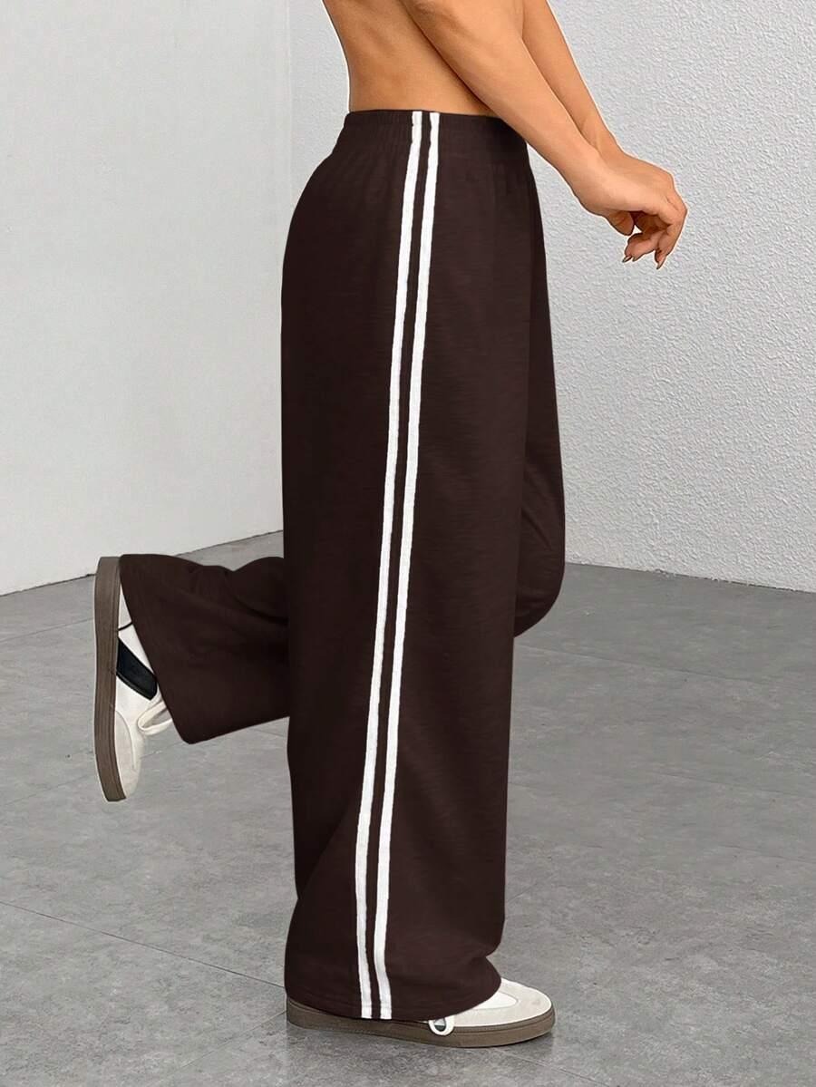 SHEIN BRĄZOWE SPODNIE DRESOWE S06__S