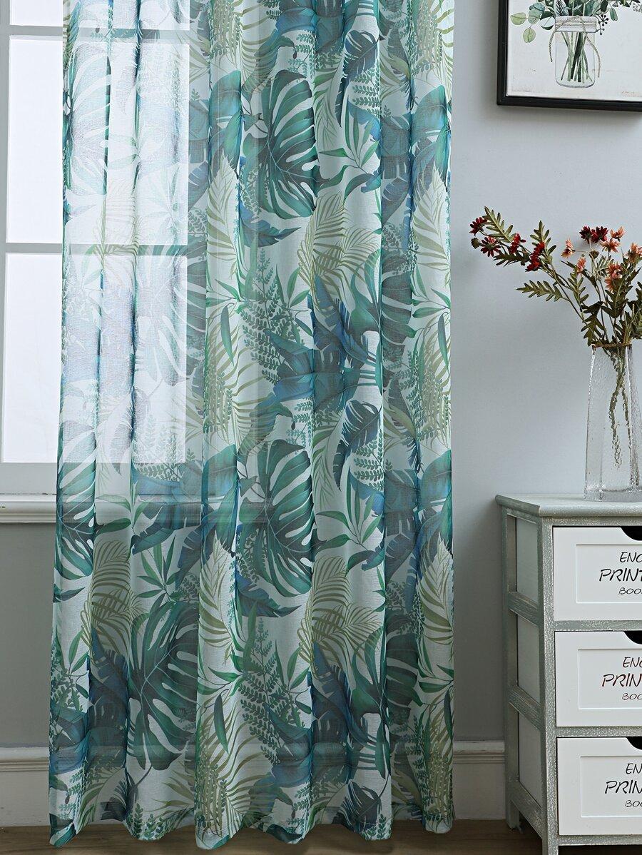 SHEIN ZASŁONA WZÓR LIŚCIE S07__260X140CM