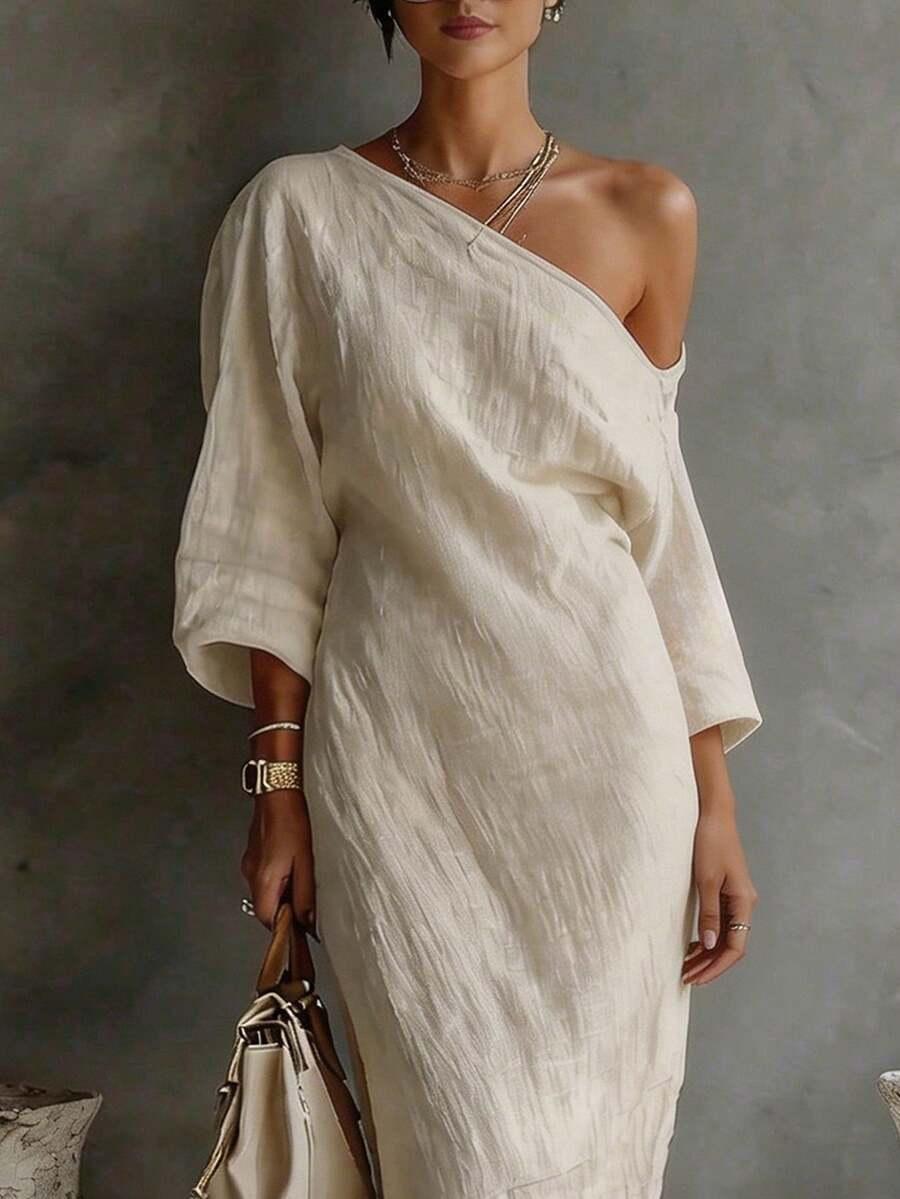 SHEIN MAXI SUKIENKA ASYMETRYCZNY DEKOLT S06__XL