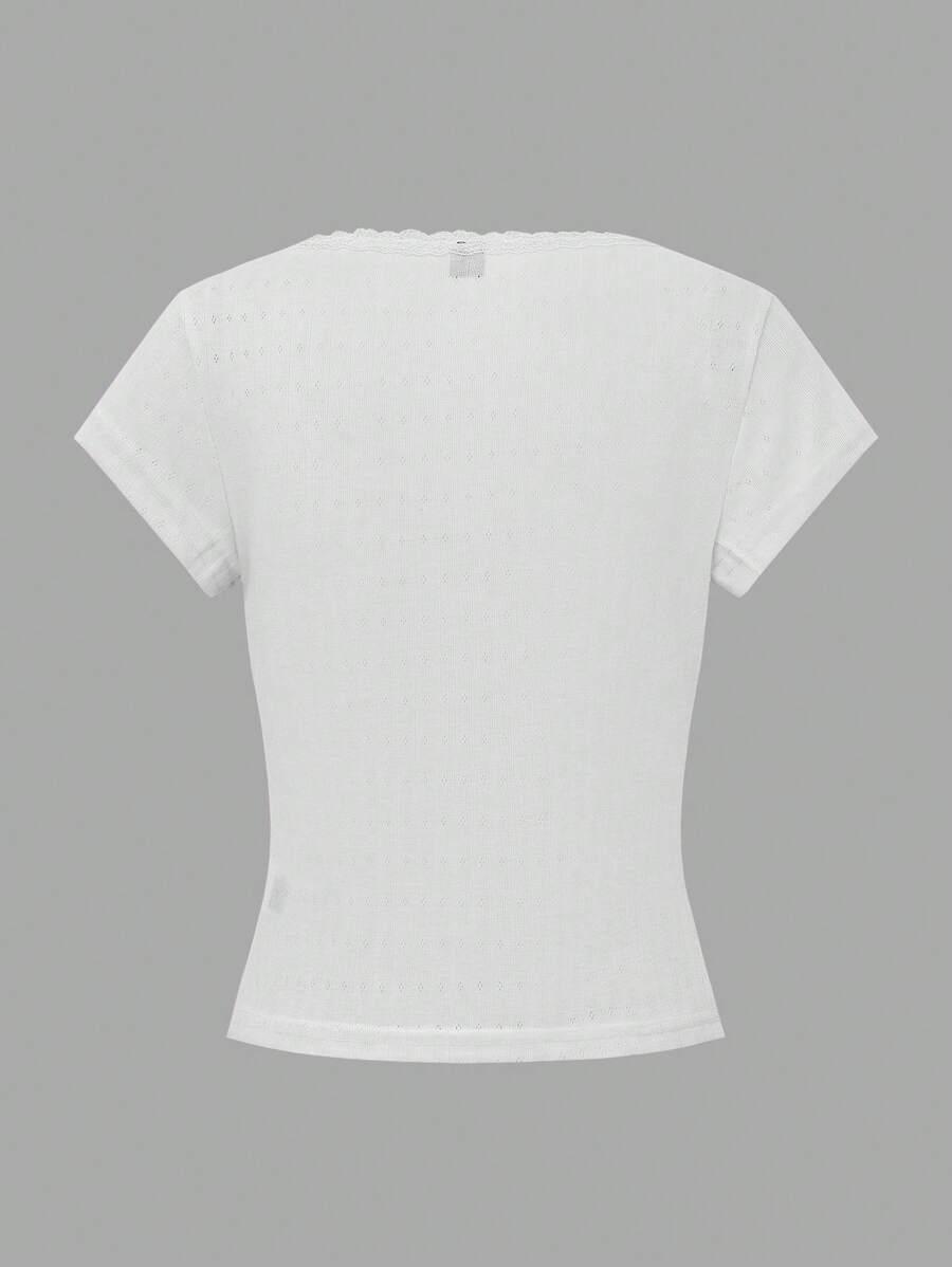 SHEIN BIAŁY TOP KRÓTKI RĘKAW S06__M