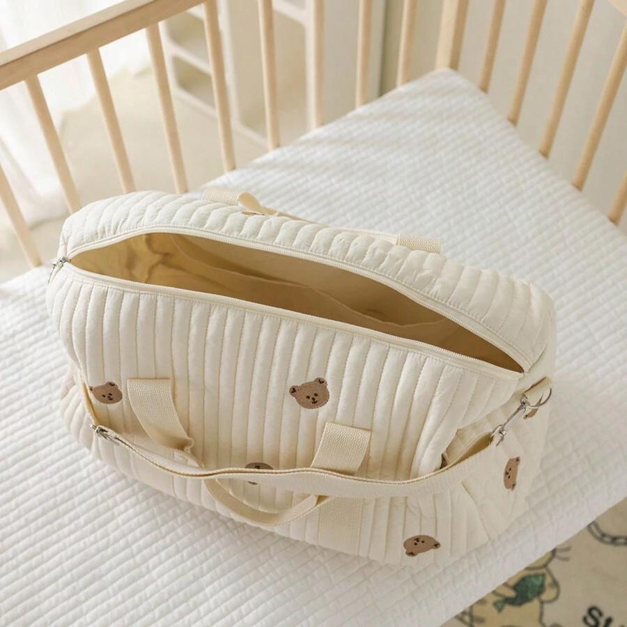 SHEIN BEŻOWA TORBA NA PRZYBORY DZIECIĘCE S07__48X24X28