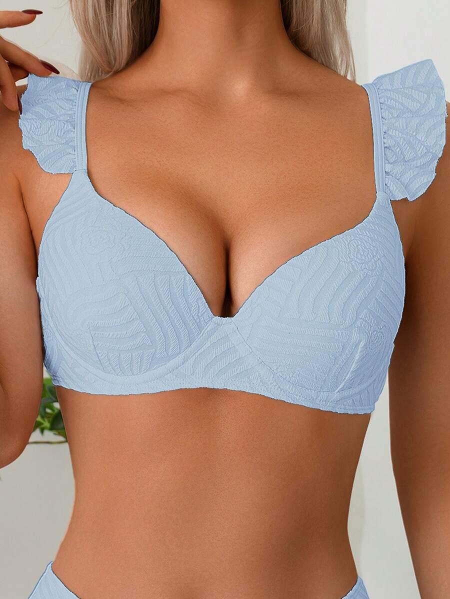 SHEIN NIEBIESKI DWUCZĘŚCIOWY STRÓJ KĄPIELOWY S06__XL