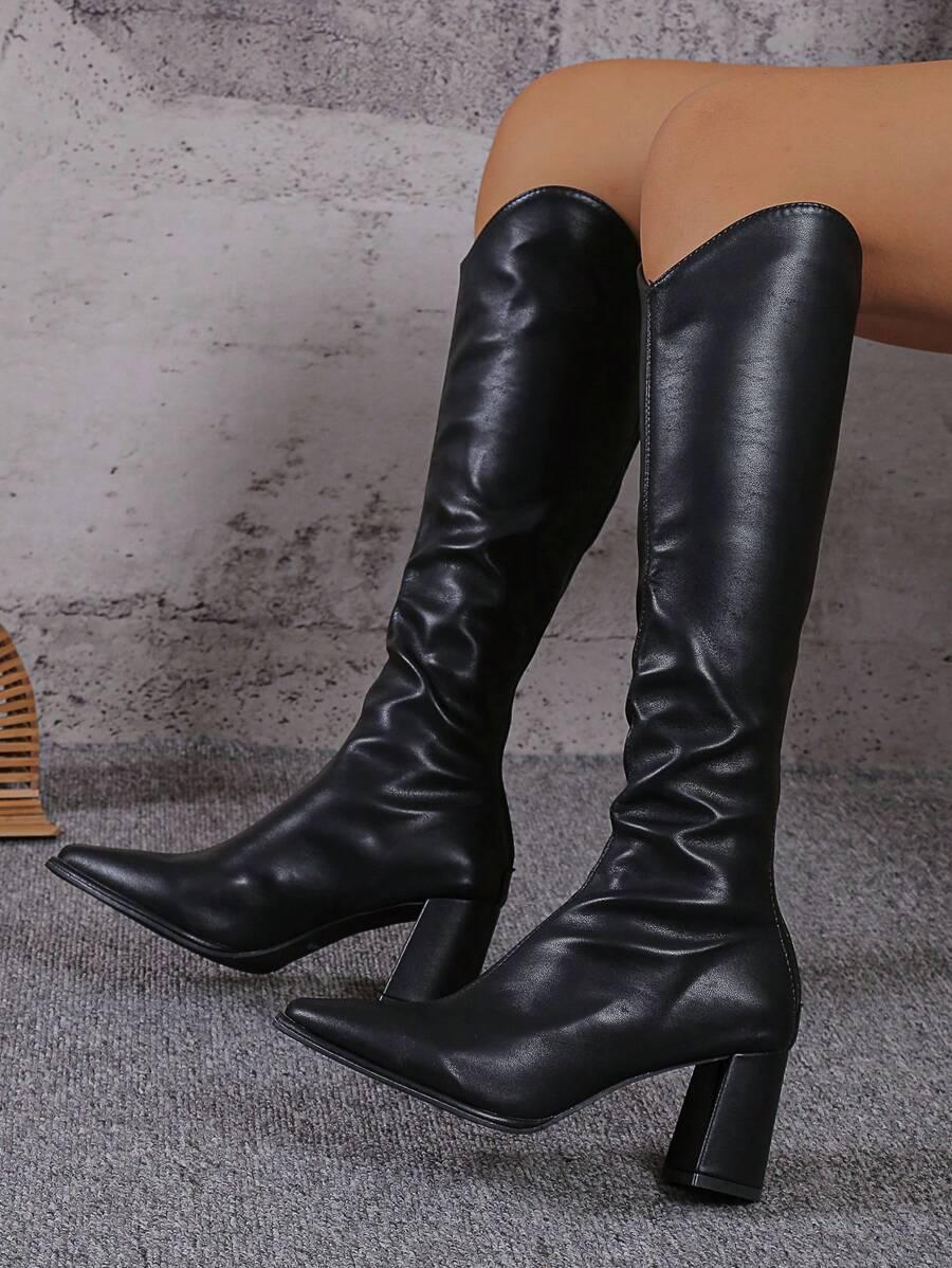 SHEIN CZARNE KOZAKI OBCAS W01__39,5