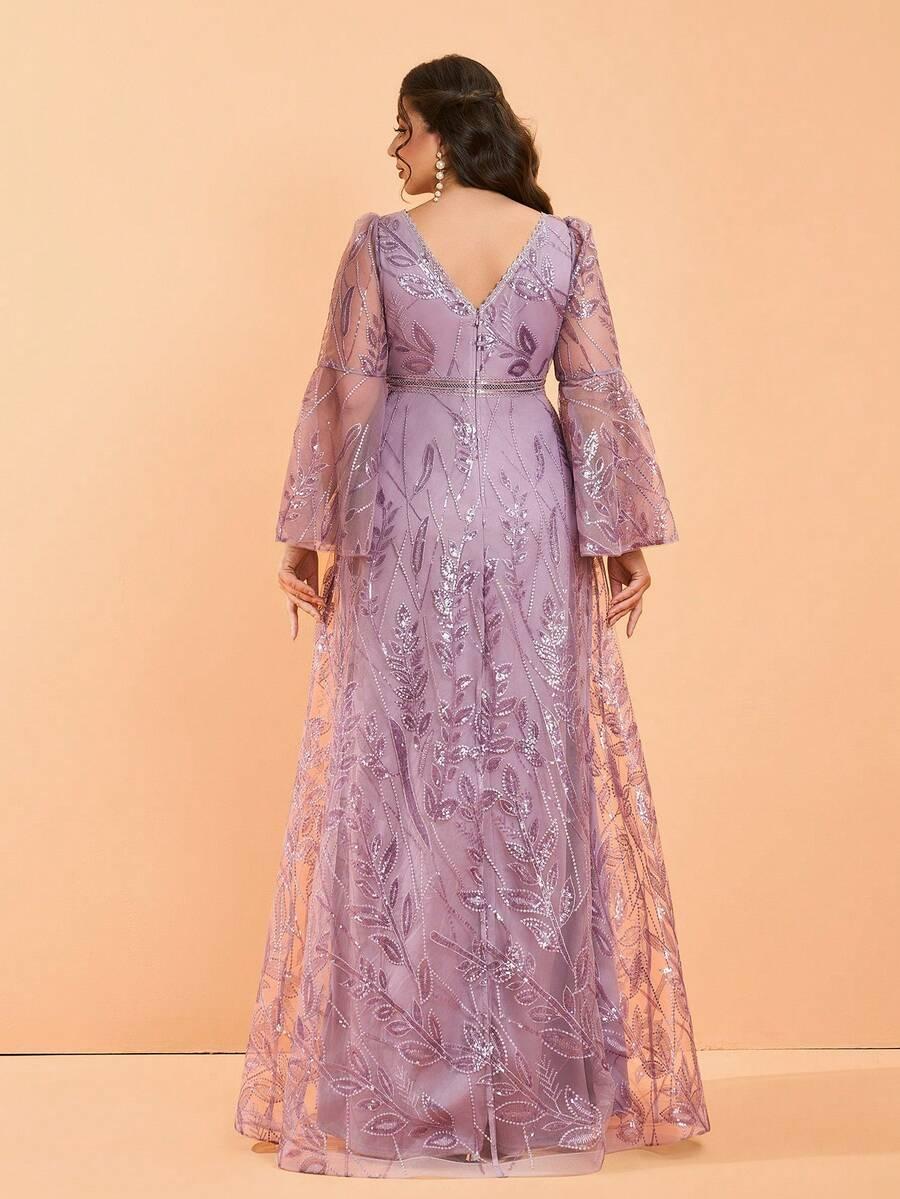 SHEIN FIOLETOWA MAXI SUKIENKA