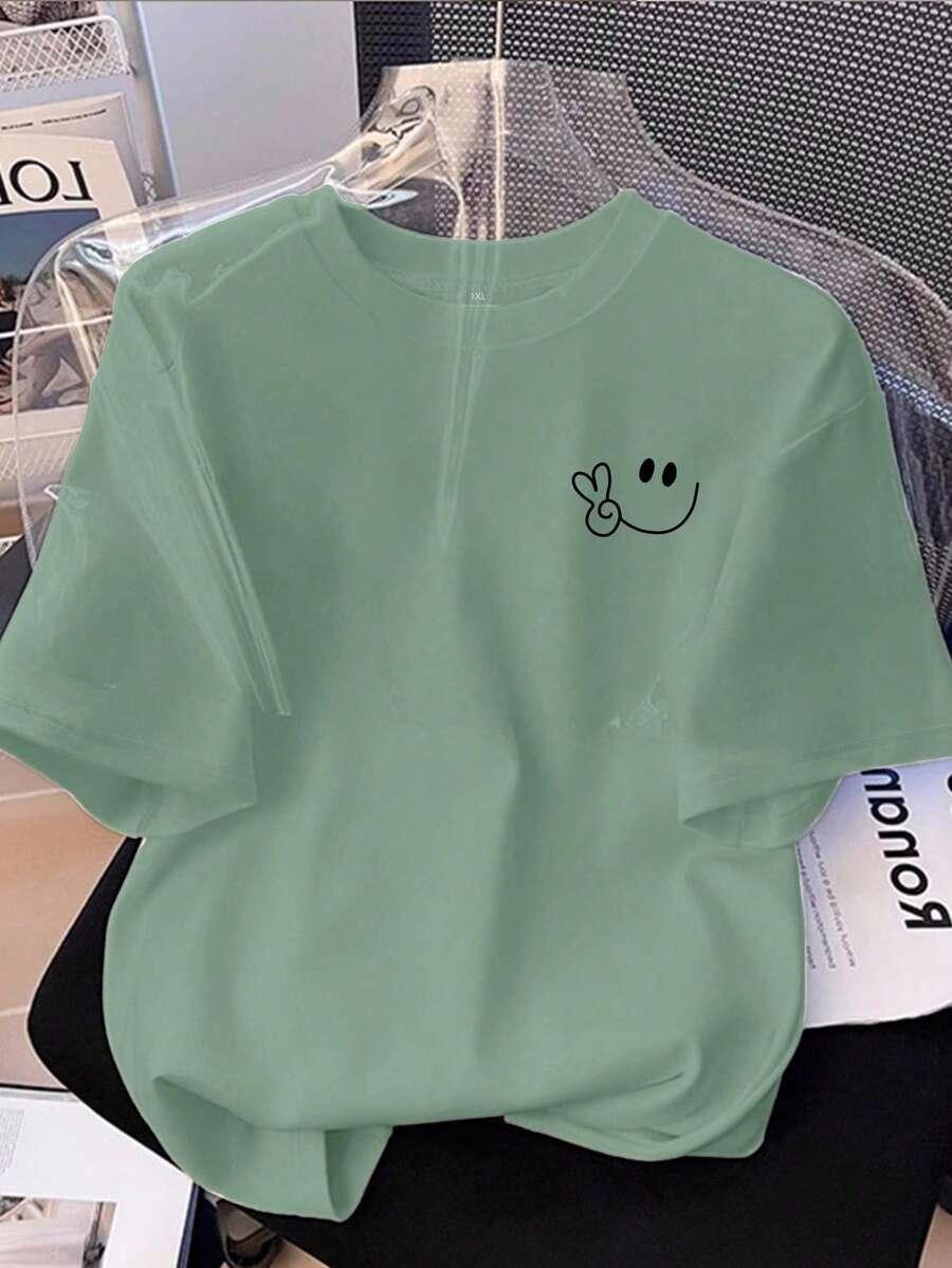 EMERY ROSE ZIELONY T-SHIRT NADRUK S06__XXL