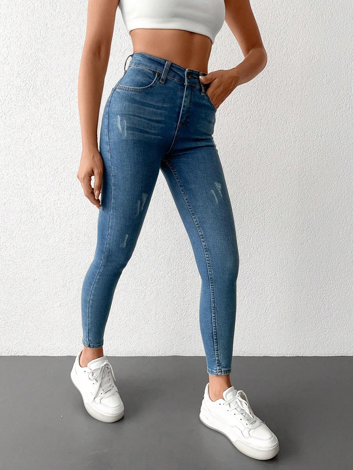 SHEIN NIEBIESKIE SPODNIE JEANS S06__S