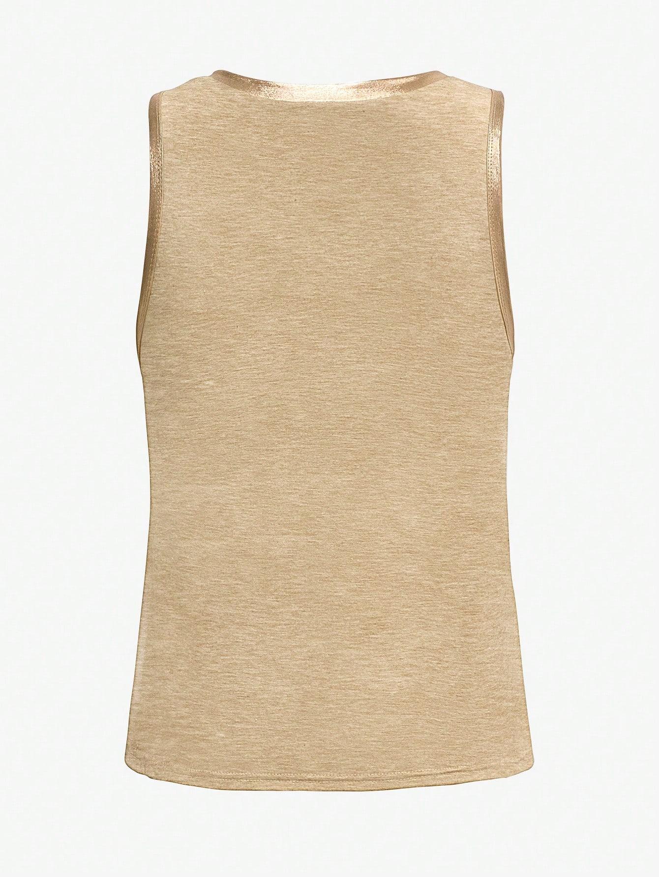 SHEIN BEŻOWA BLUZKA V-NECK S06__S