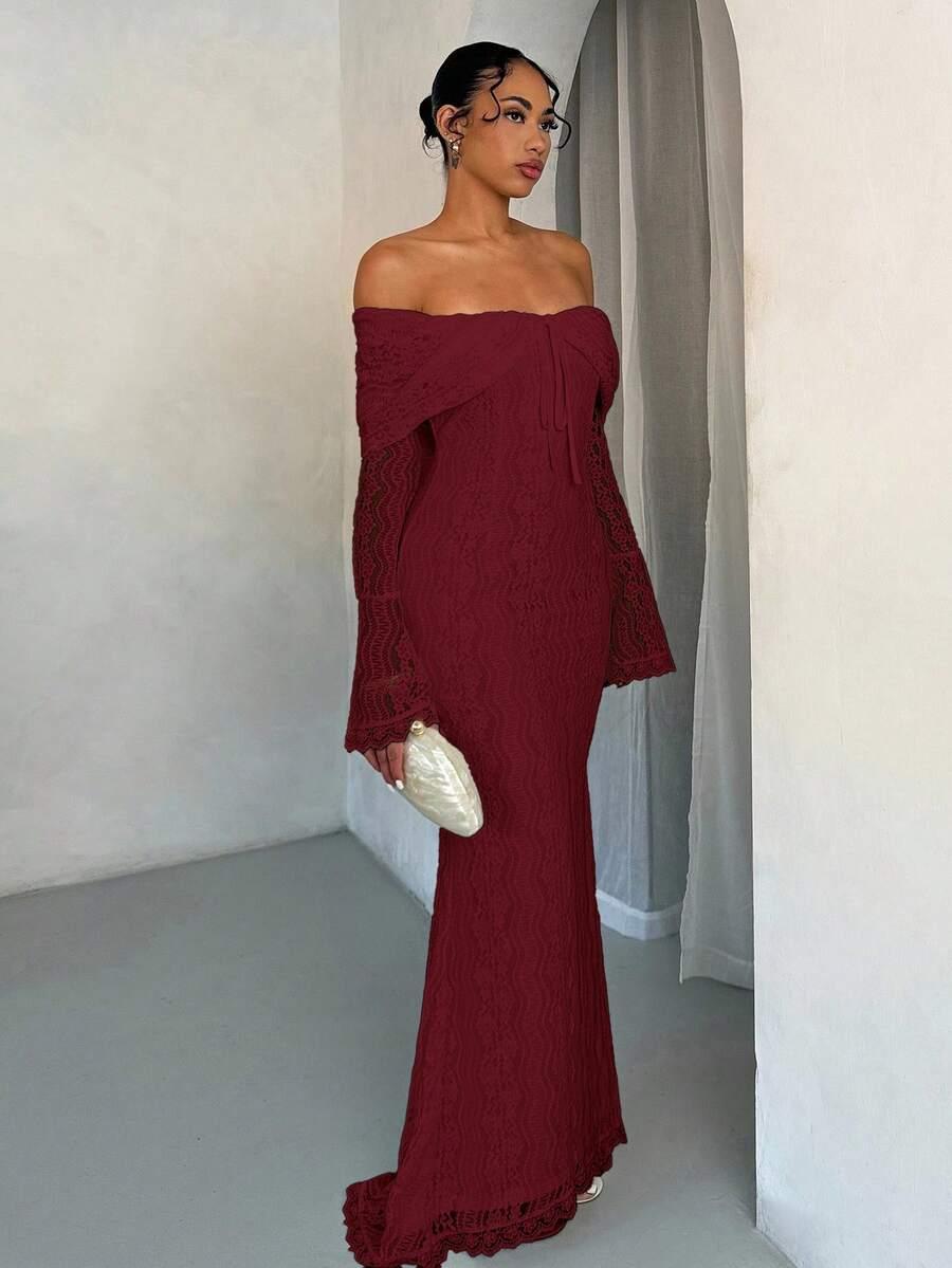 SHEIN BORDOWA MAXI SUKIENKA S06__XS