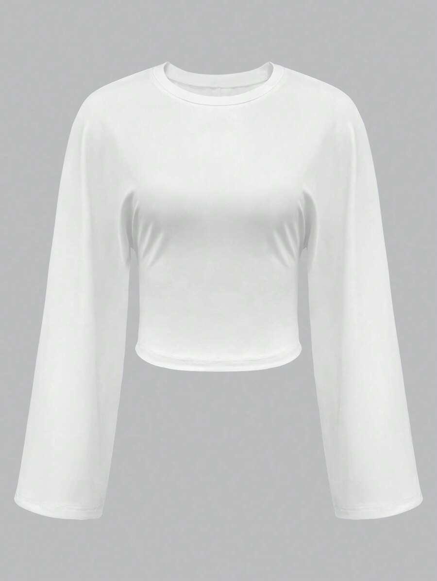 SHEIN BIAŁA BLUZKA DŁUGI RĘKAW S06__M