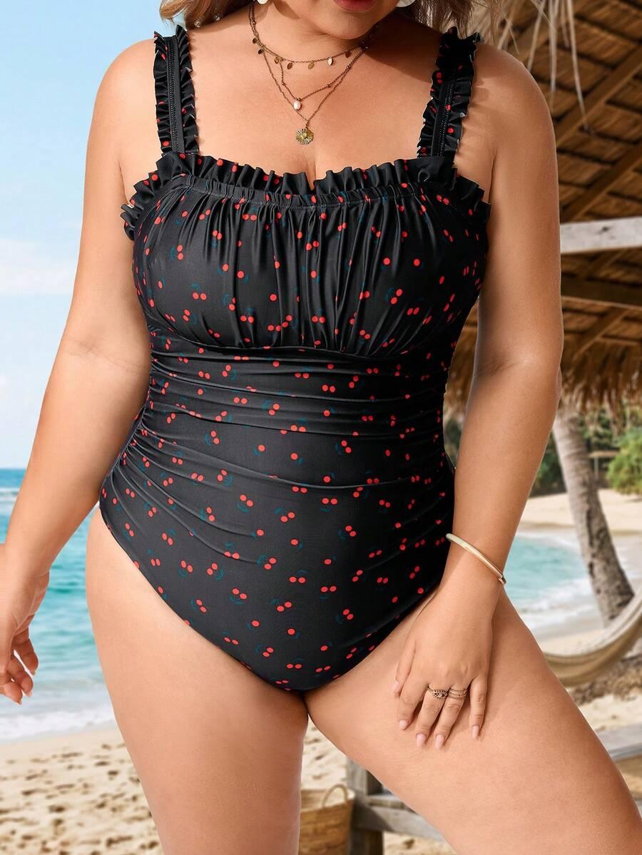 SHEIN KOSTIUM KĄPIELOWY JEDNOCZĘŚCIOWY PRINT S09__58