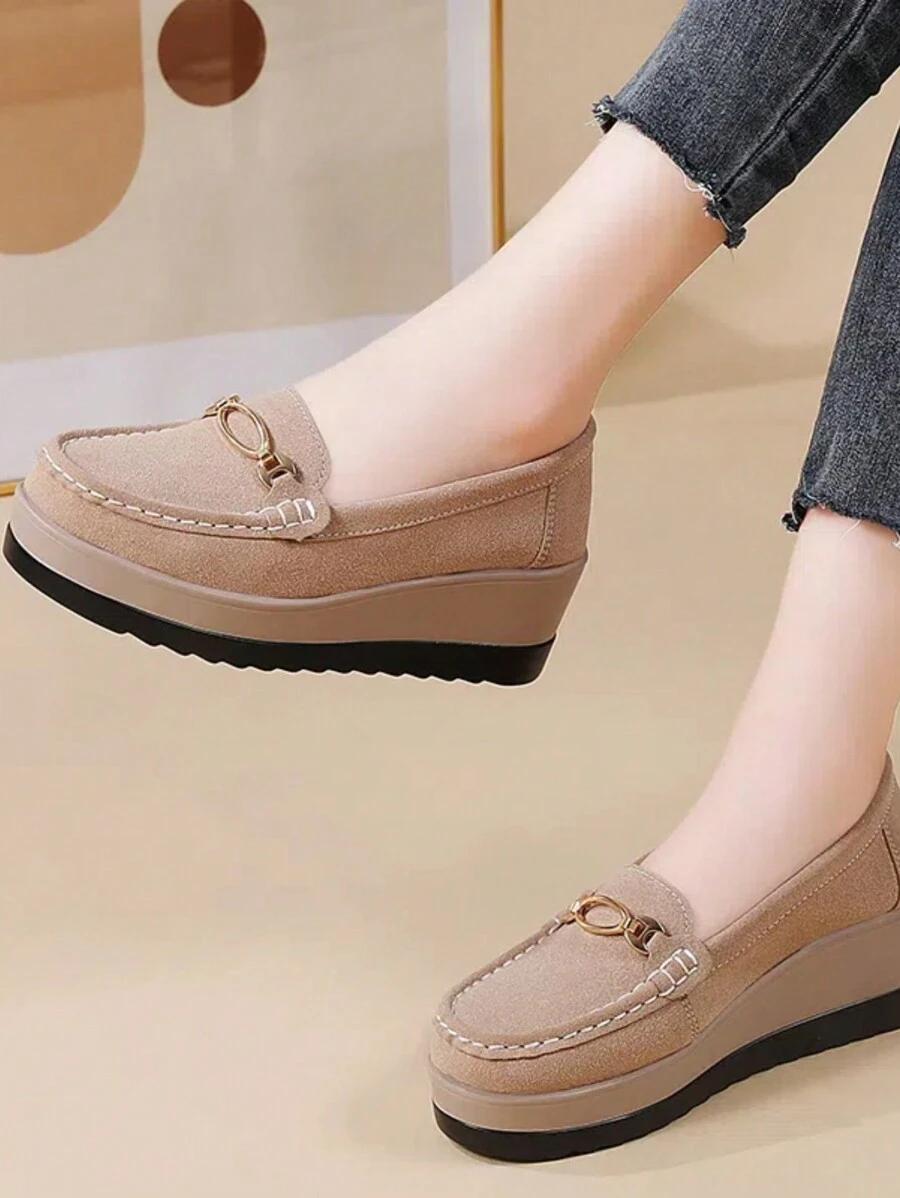 SHEIN BEŻOWE PÓŁBUTY KOTURN S06__36