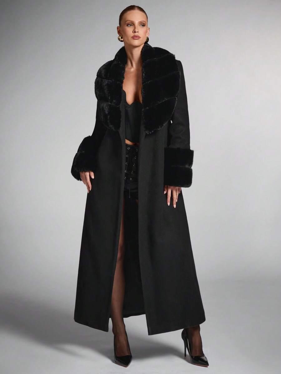 SHEIN CZARNY PŁASZCZ DO KOSTEK W01__L