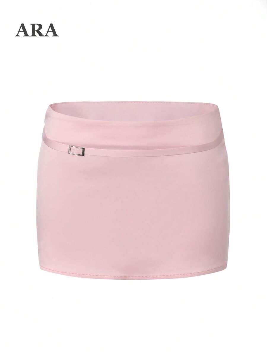 SHEIN RÓŻOWA MINI SPÓDNICA S06__XS