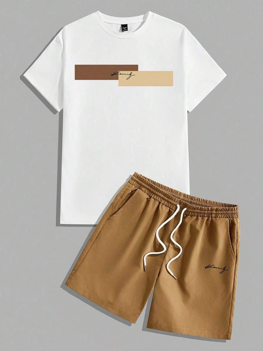 MANFINITY T-SHIRT SPODENKI KOMPLET S06__XXL