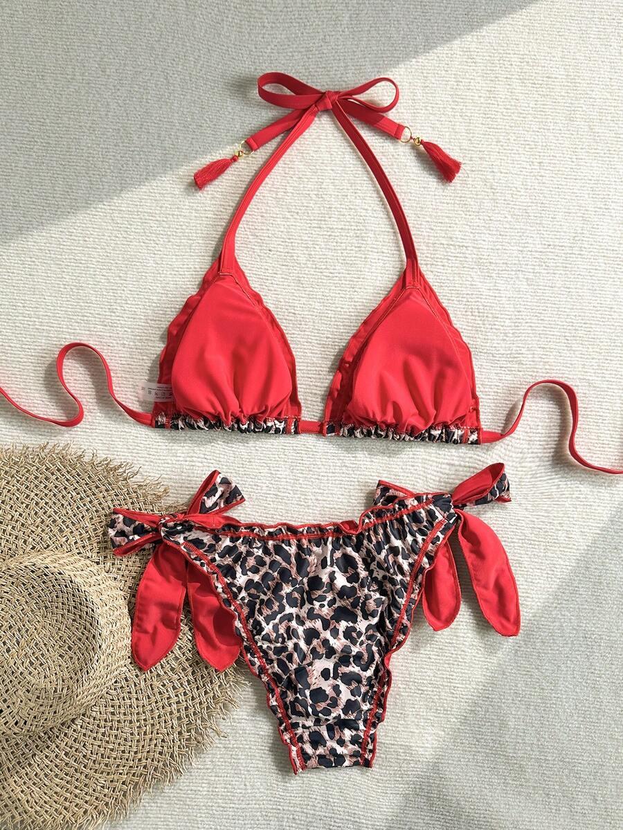 SOLEIA DWUCZĘŚCIOWY STRÓJ KĄPIELOWY ANIMAL PRINT KONTRAST S09__46