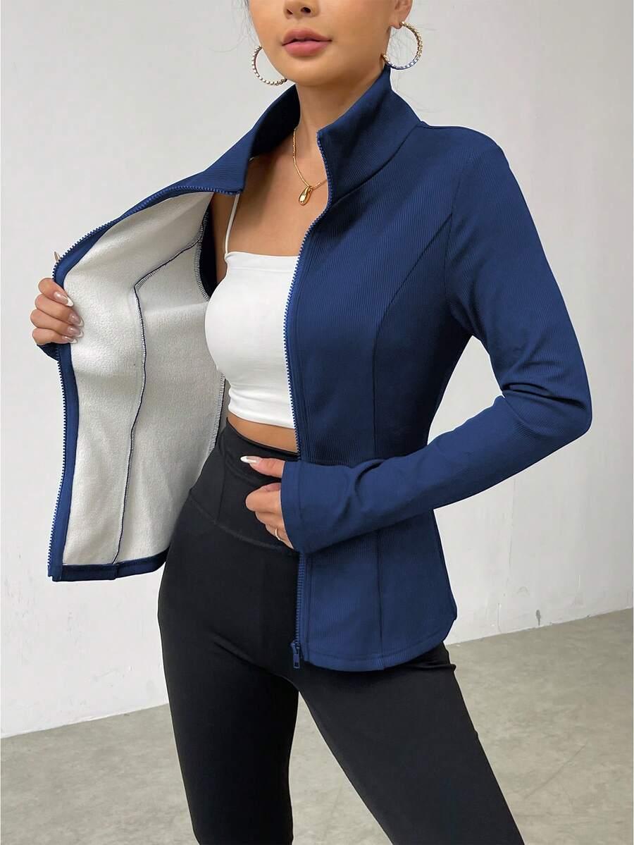 SHEIN NIEBIESKA BLUZA ZAMEK S06__M