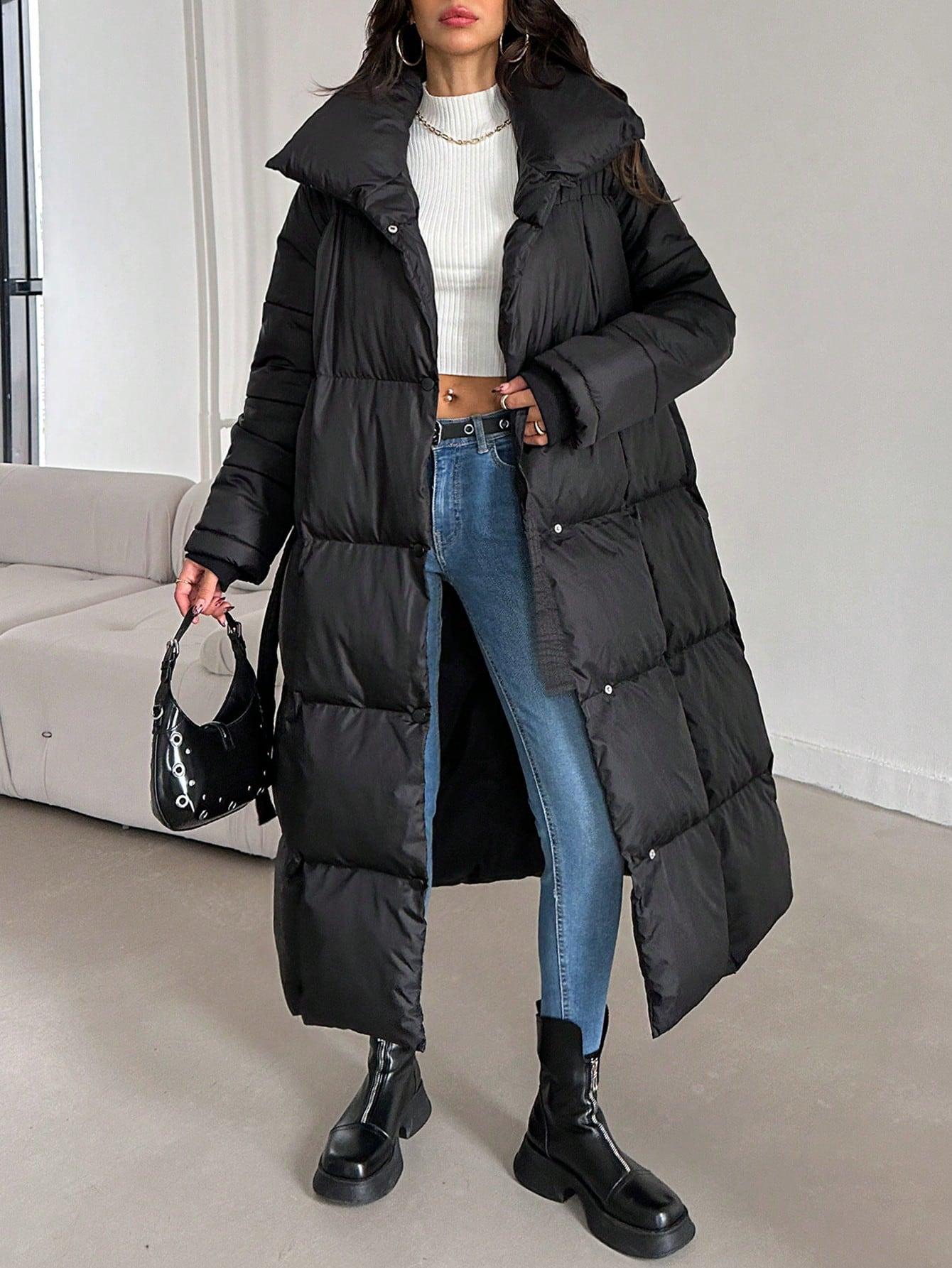 SHEIN CZARNA PIKOWANA KURTKA ZAMEK W01__M