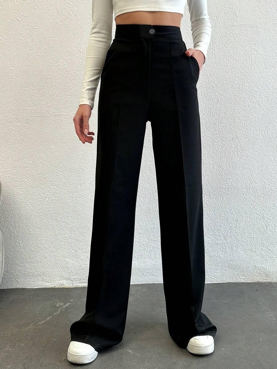 SHEIN CZARNE ELEGANCKIE SPODNIE KANT