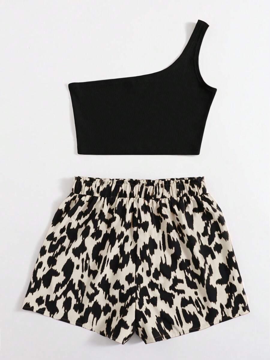SHEIN CZARNY GŁADKI TOP S06__48