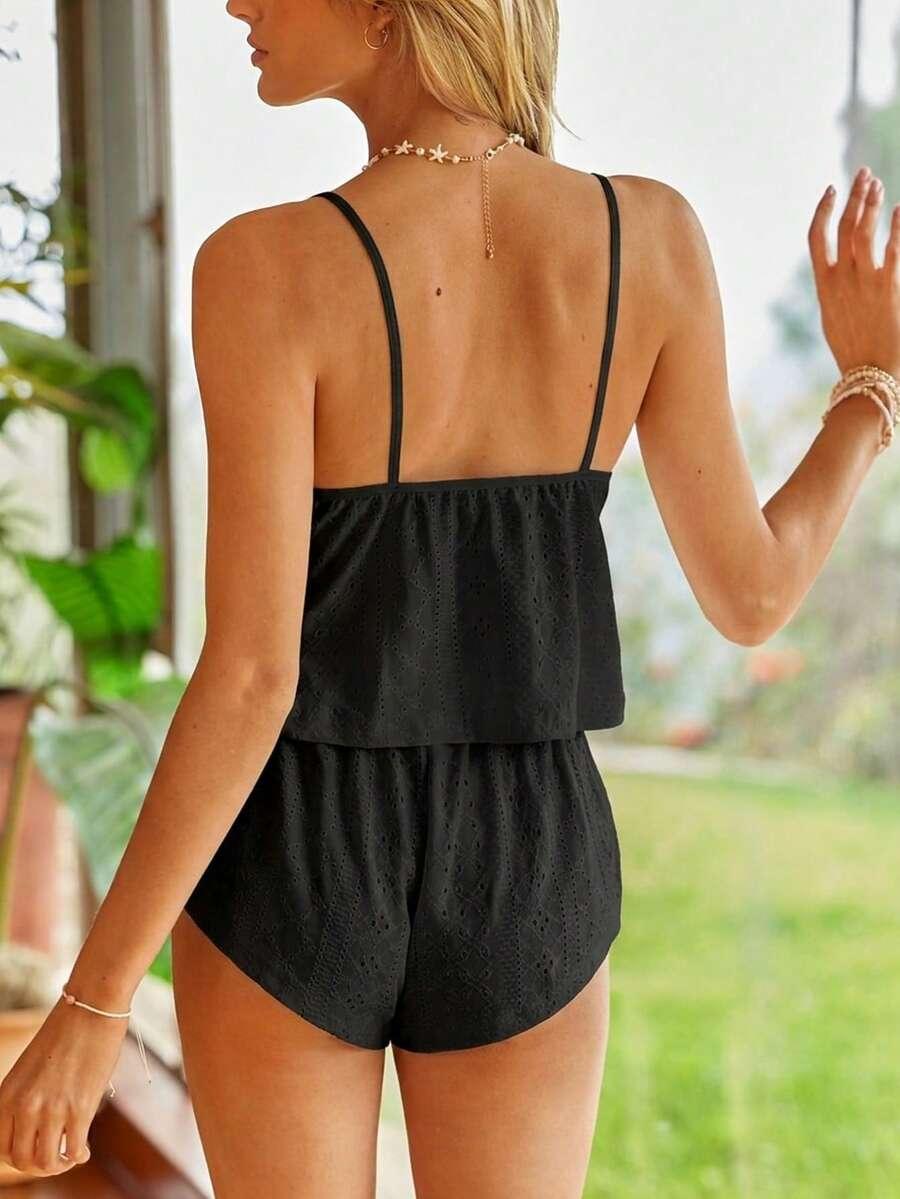 SHEIN CZARNE SPODENKI OD PIŻAMY S06__L