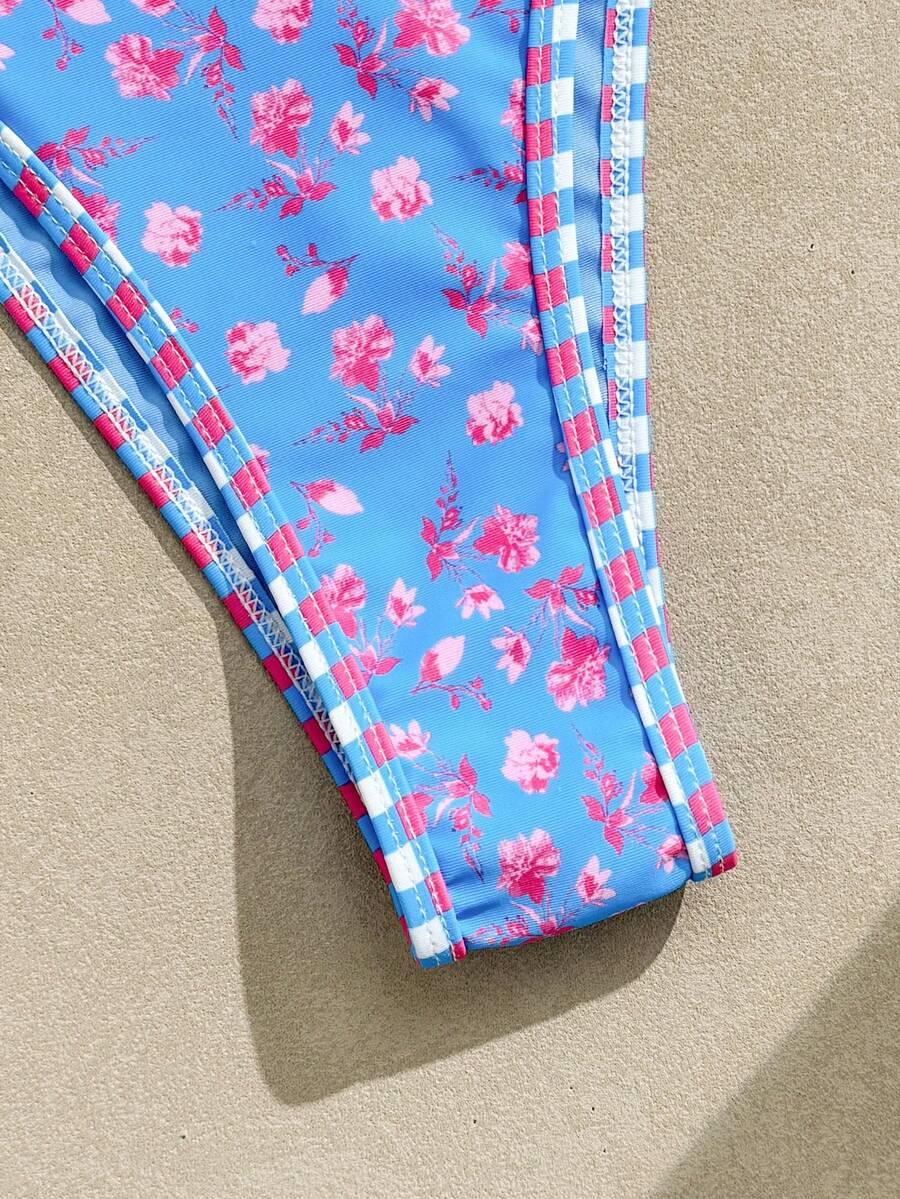 SWIM MOD DWUCZĘŚCIOWY STRÓJ KĄPIELOWY WZÓR KWIATY S09__XS