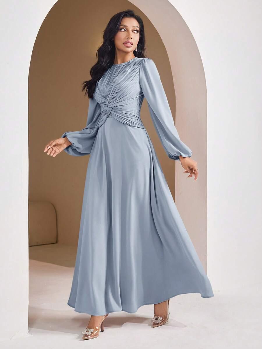 SHEIN NIEBIESKA MAXI SUKIENKA S06__XL