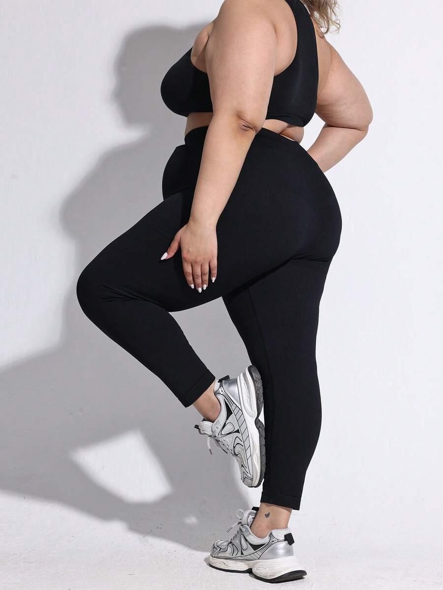 SHEIN CZARNE LEGGINSY CIĄŻOWE S06__50