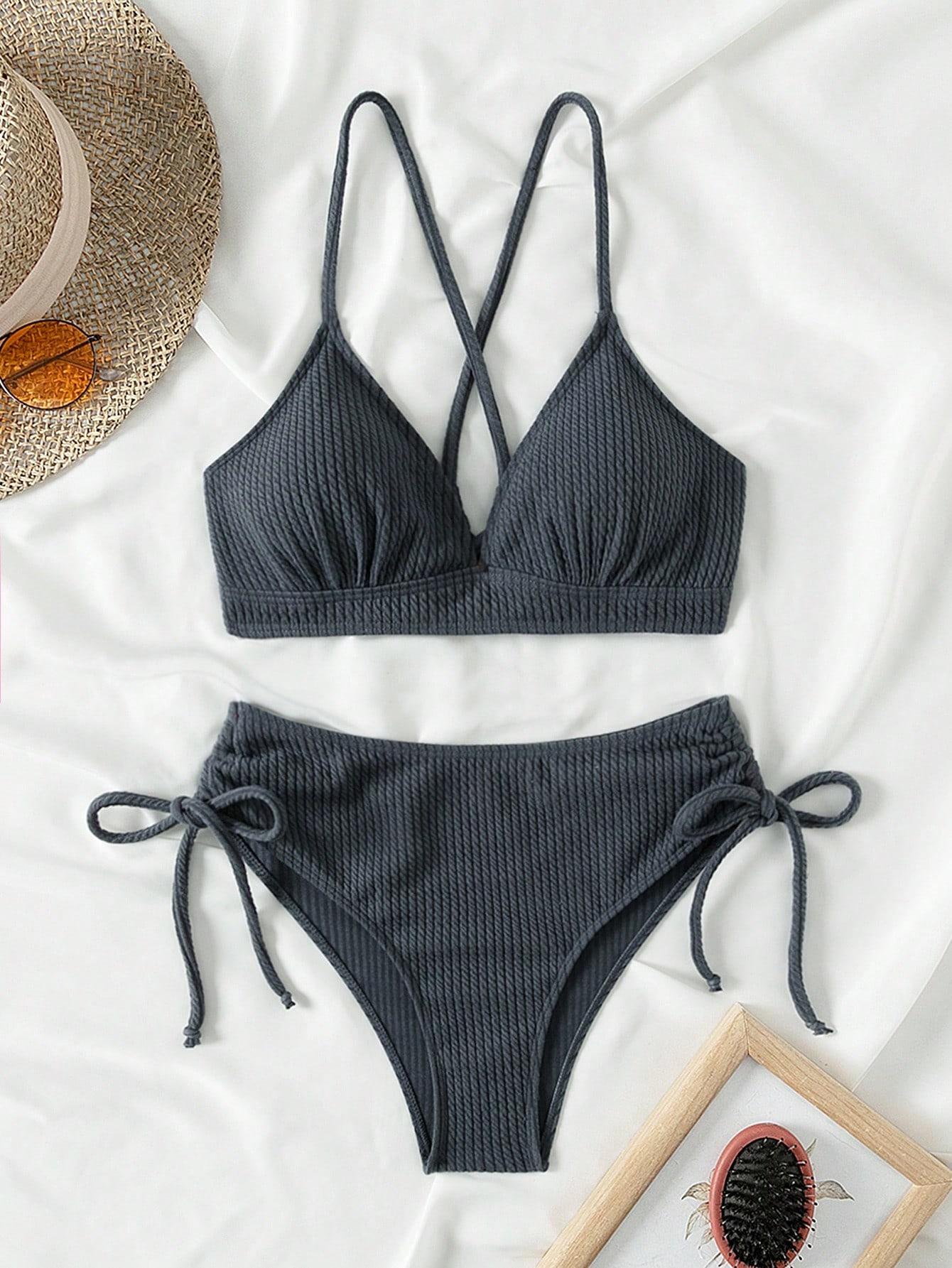 SHEIN DWUCZĘŚCIOWY STRÓJ KĄPIELOWY S06__L
