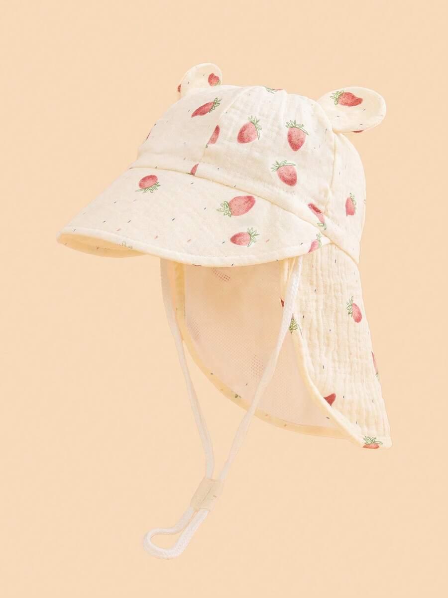 SHEIN KREMOWA CZAPKA PRINT S07__92