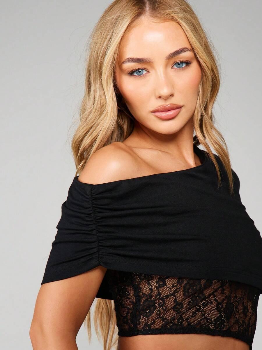 MISSGUIDED CZARNA MINI SUKIENKA WYCIĘCIA S06__M