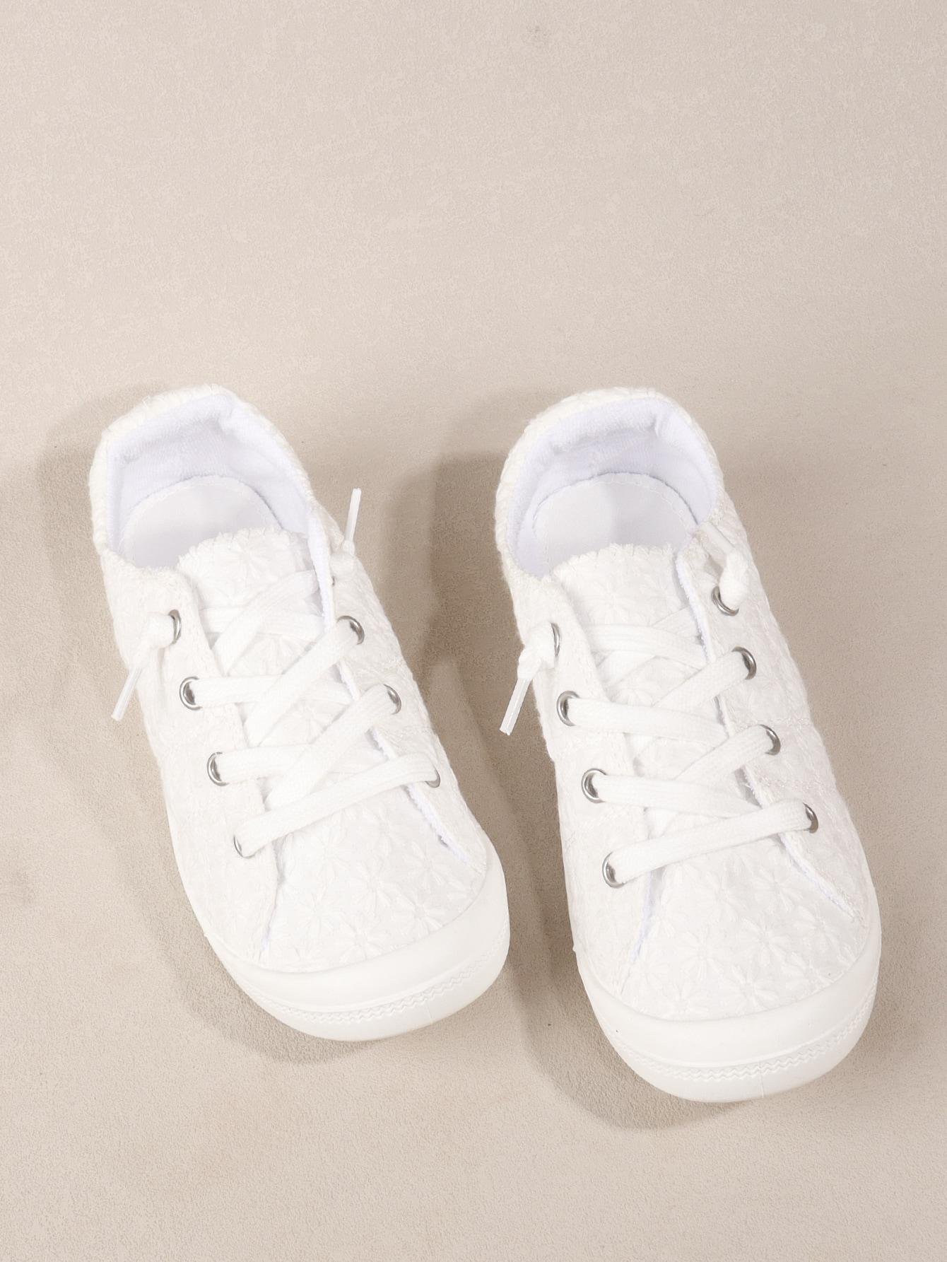 SHEIN BIAŁE TRAMPKI KWIATKI S06__42
