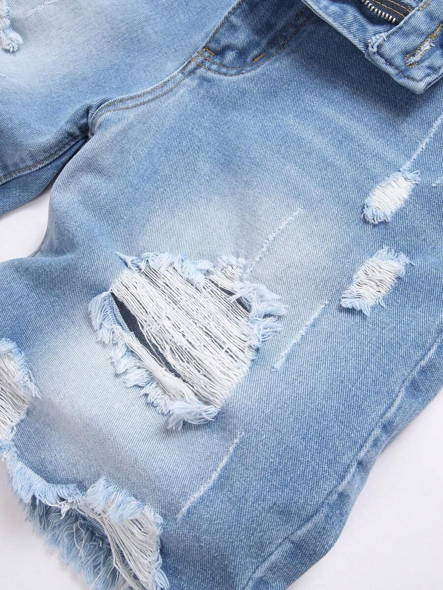 SHEIN NIEBIESKIE SPODENKI JEANS S06__S