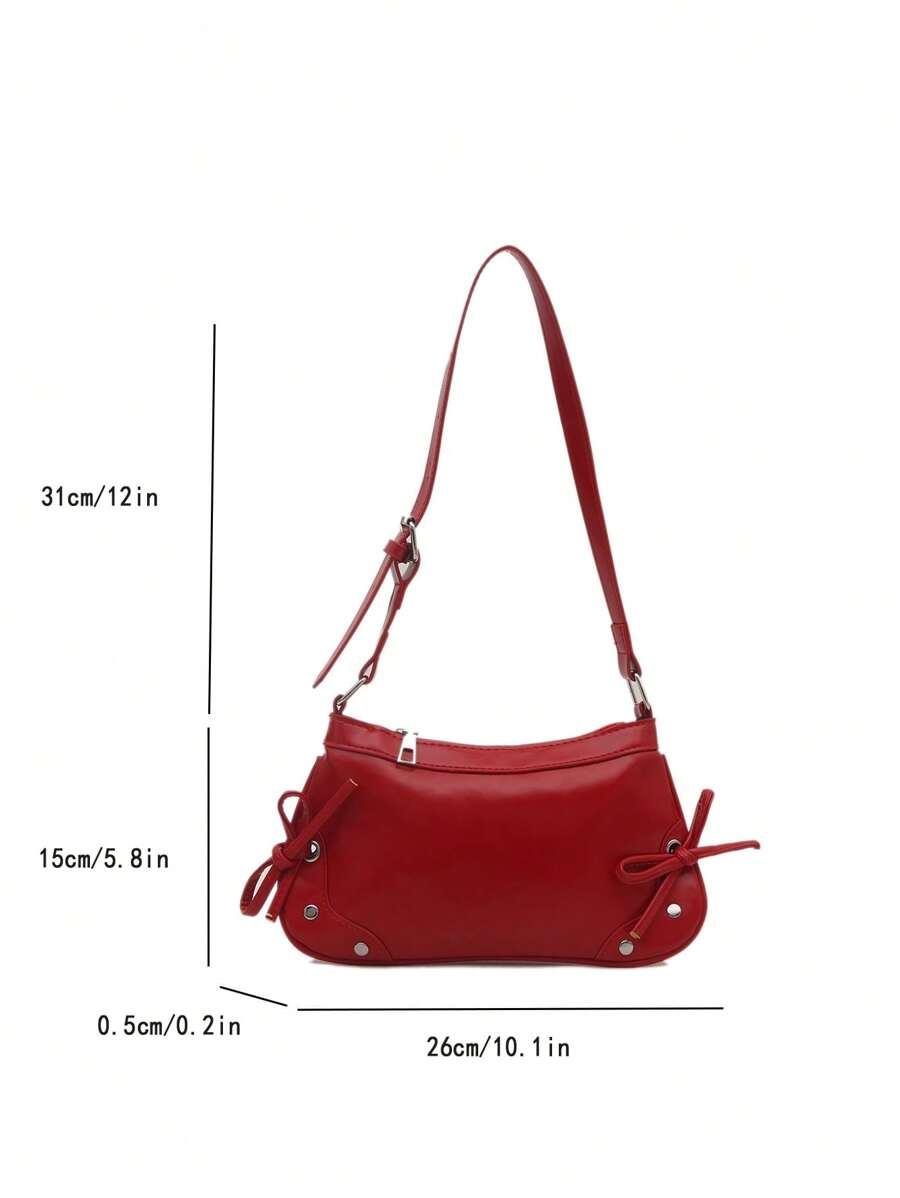 SHEIN CZERWONA TOREBKA ZAMEK S07__26X15
