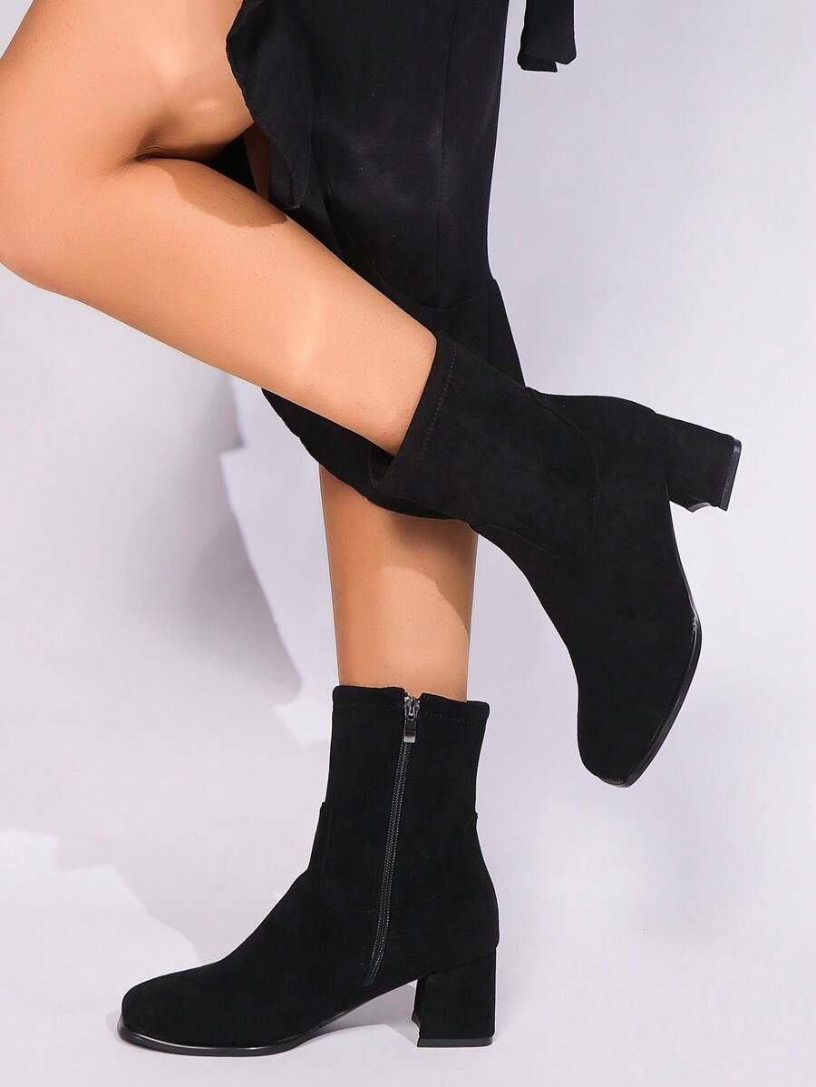 SHEIN BRĄZOWE BOTKI ZAMEK W01__39