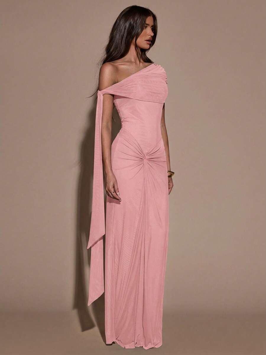 SHEIN RÓŻOWA MAXI SUKIENKA S06__L