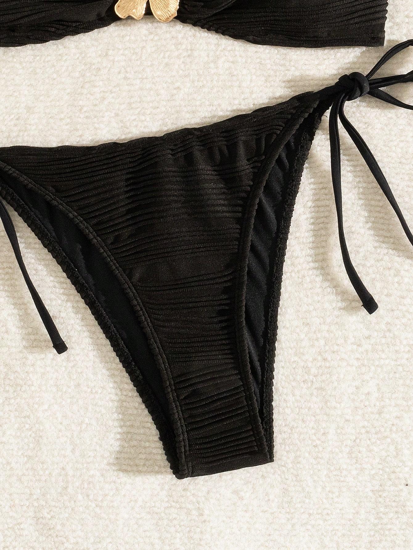 SHEIN DWUCZĘŚCIOWY STRÓJ KĄPIELOWY WIĄZANIE S09__XL