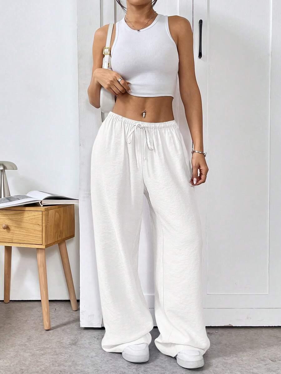 SHEIN BIAŁE SPODNIE CASUAL S06__S