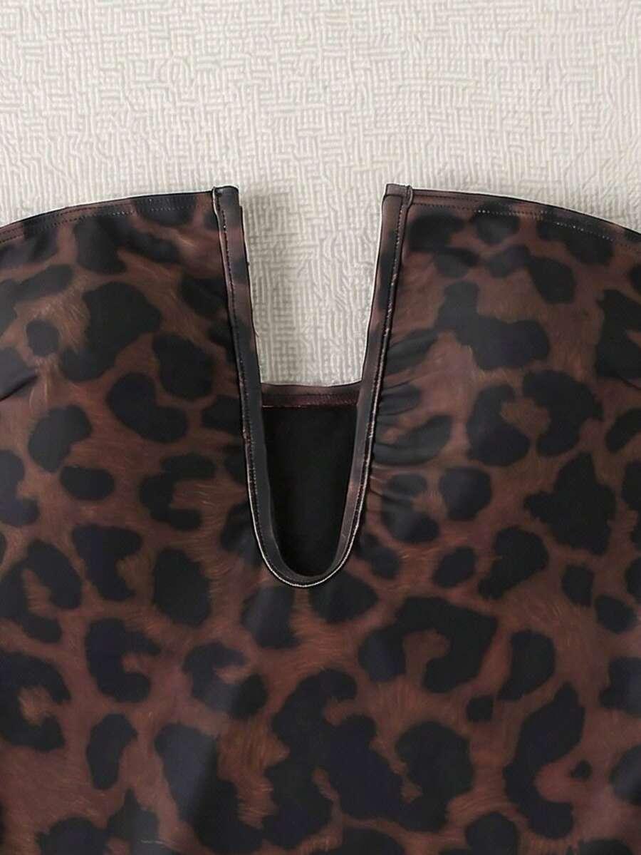 SHEIN JEDNOCZĘŚCIOWY STRÓJ KĄPIELOWY ANIMAL PRINT PK01__XS