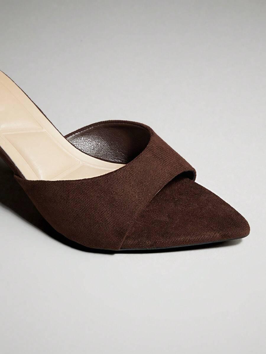 SHEIN BRĄZOWE KLAPKI OBCAS S06__39,5