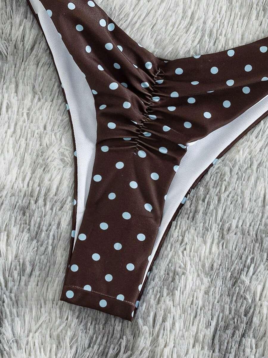 SHEIN BRĄZOWY STRÓJ KĄPIELOWY S09__S