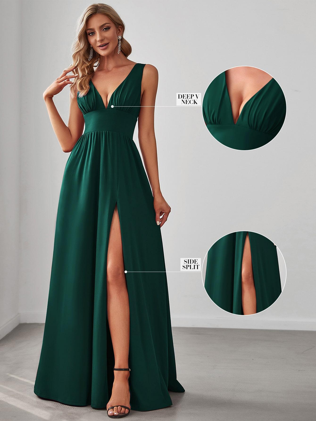 SHEIN ZIELONA MAXI SUKIENKA S06__XS