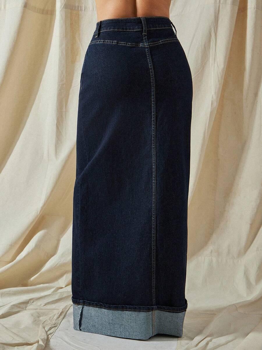 SHEIN MAXI SPÓDNICA GUZIKI S06__S