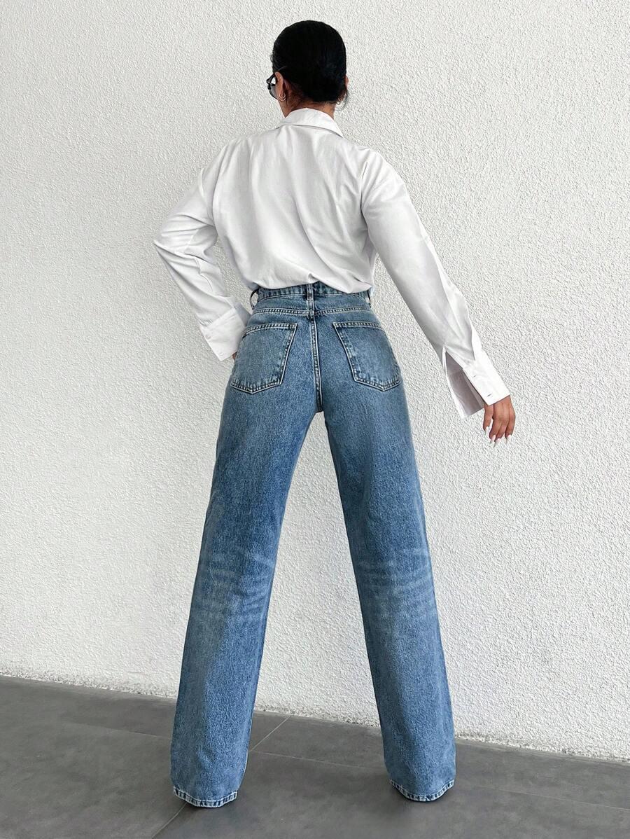 SHEIN NIEBIESKIE SPODNIE JEANS S06__M