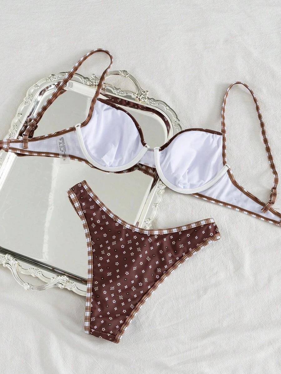 SHEIN DWUCZĘŚCIOWY STRÓJ KĄPIELOWY WZÓR S09__S