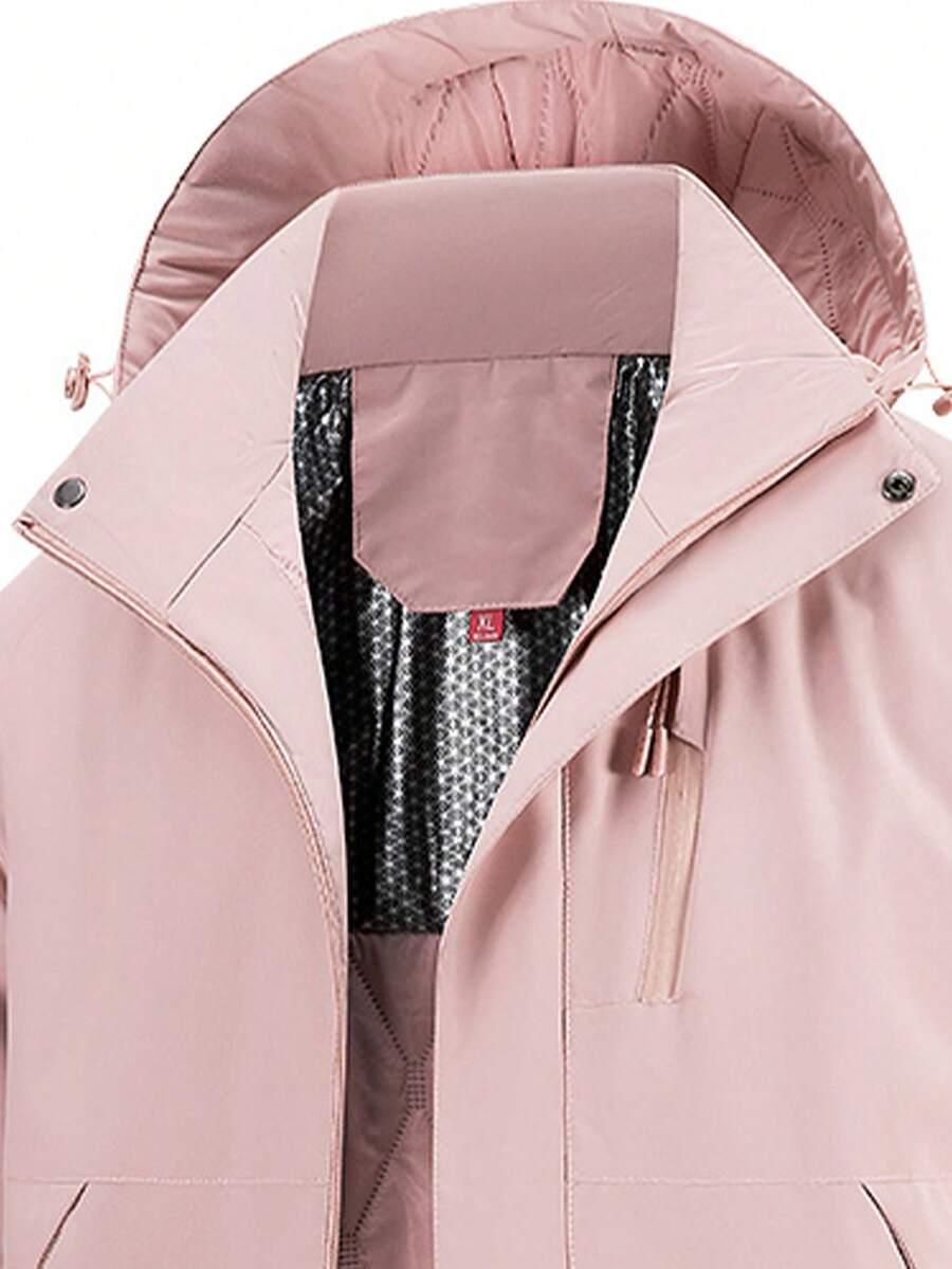 SHEIN RÓŻOWA KURTKA Z KAPTUREM ZAMEK W01__XL