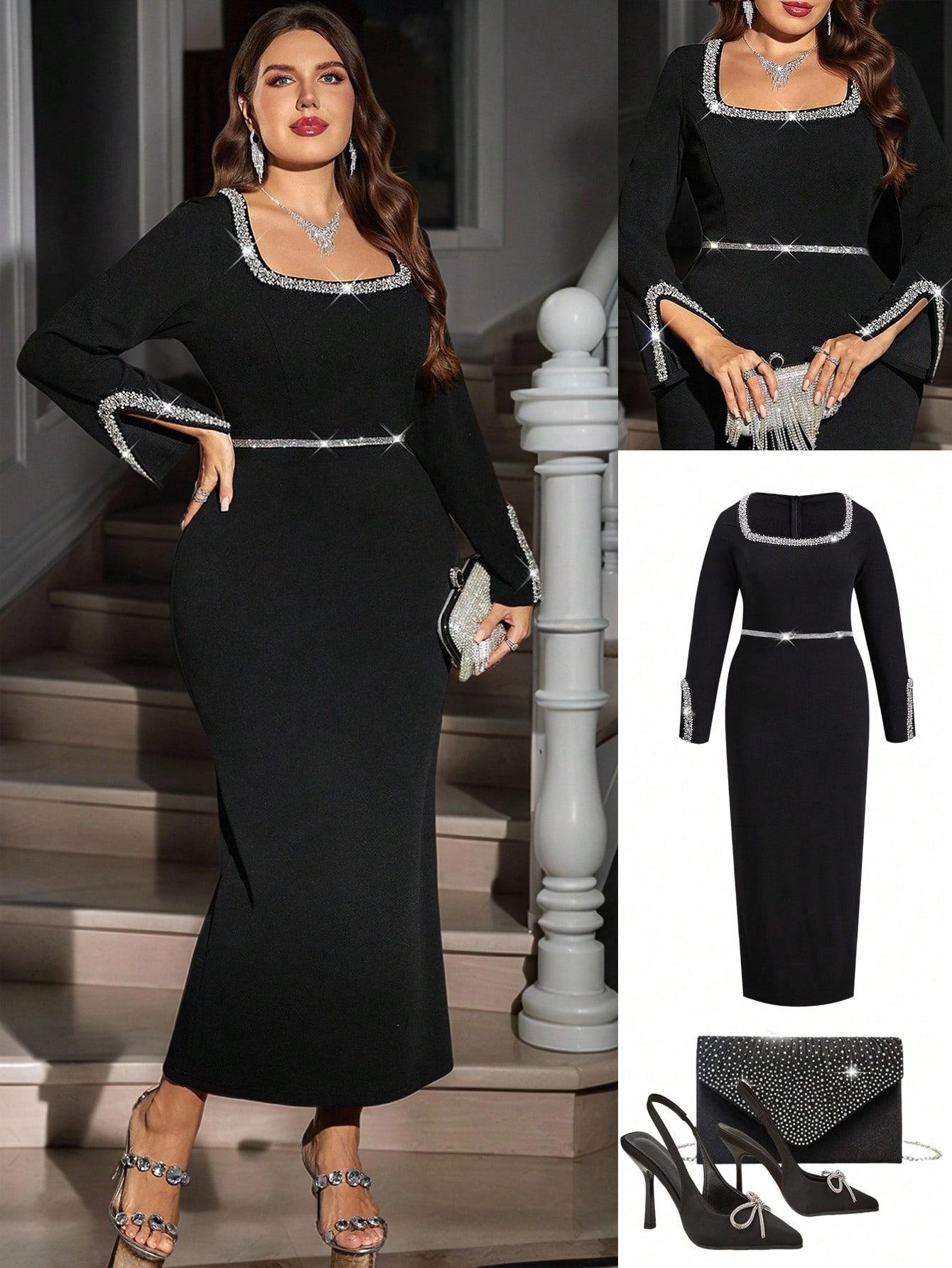 SHEIN CZARNA MAXI SUKIENKA S06__XXL