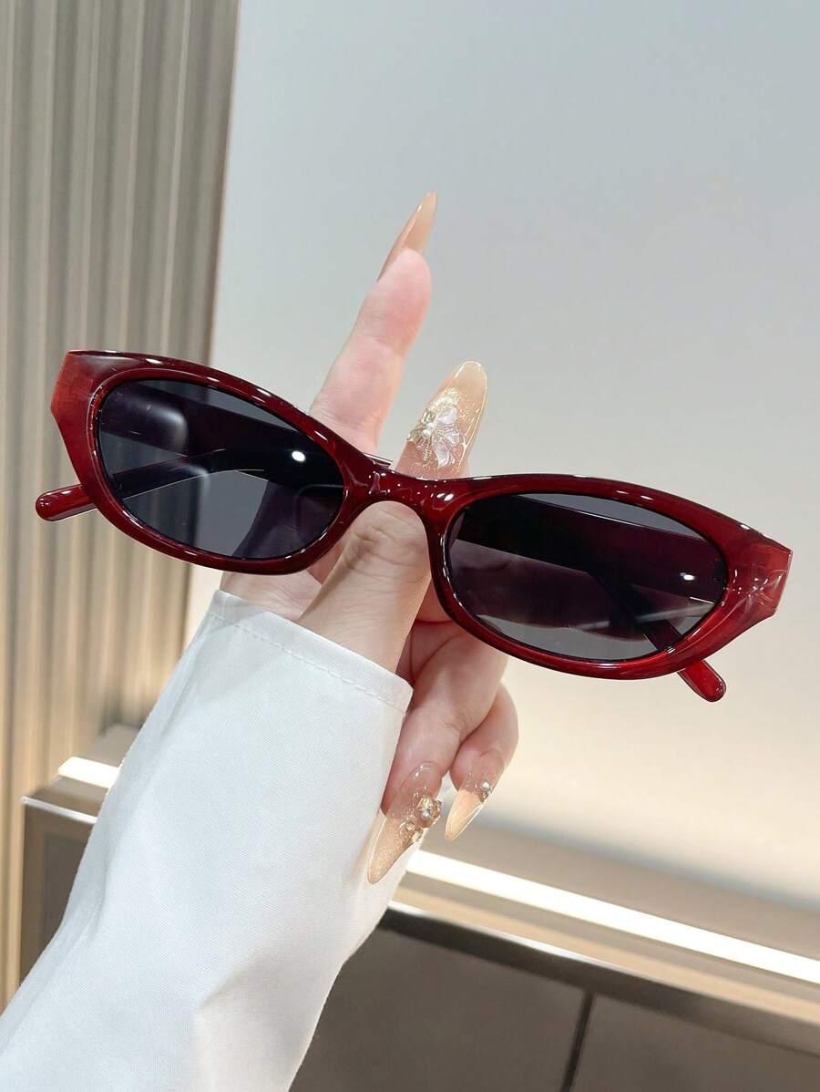 SHEIN OKULARY PRZECIWSŁONECZNE CZERWONE OPRAWKI S07