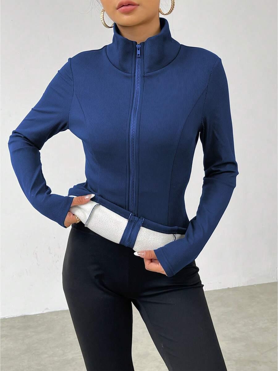 SHEIN NIEBIESKA BLUZA ZAMEK S06__M