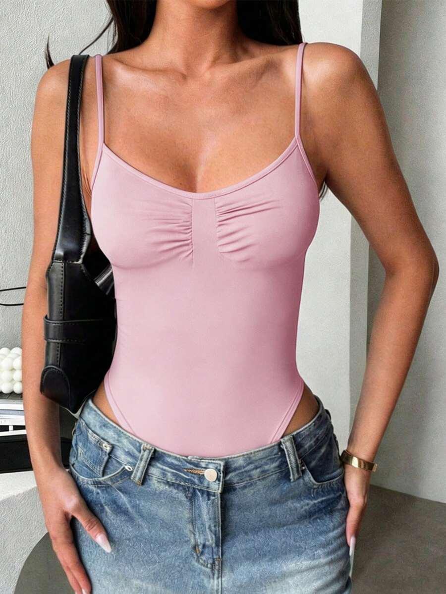 BUZZELLE RÓŻOWE BODY NA RAMIĄCZKACH PK01__S